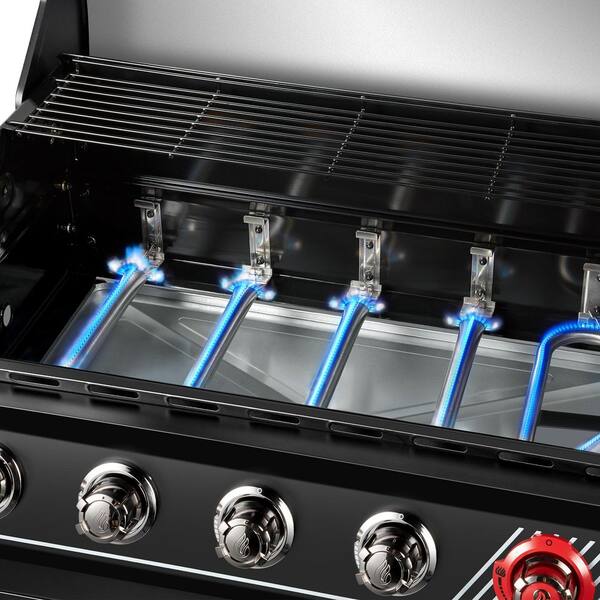 5-Burner Natural Gas Grill in Matte Black with TriVantage Multifunctional Cooking System