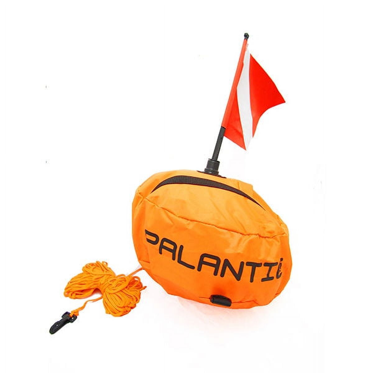 Palantic Scuba Diving Spearfishing Nylon Ball Shape Float with Dive Flag