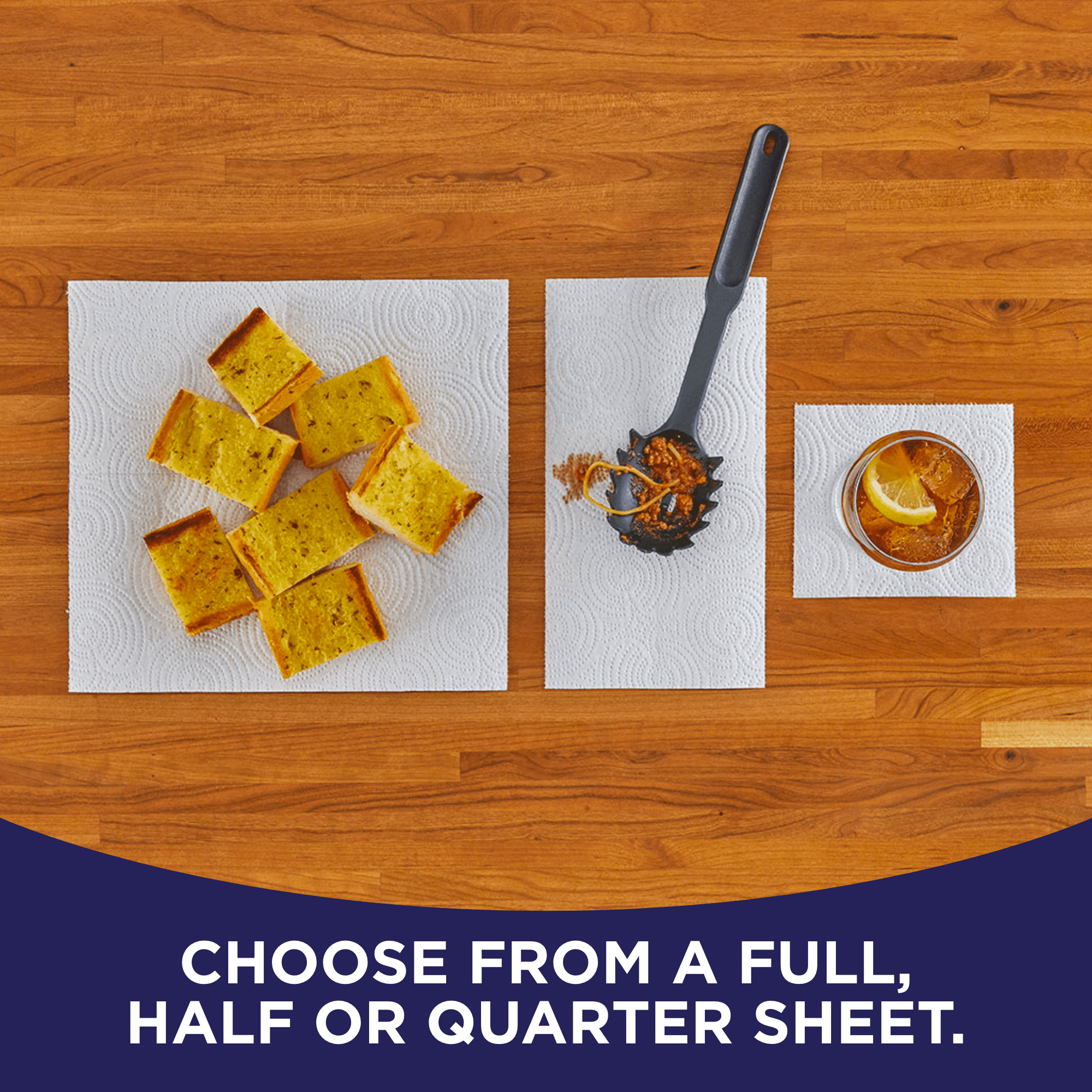 Sparkle Tear-a-Square Paper Towels, White, 6 Double Rolls