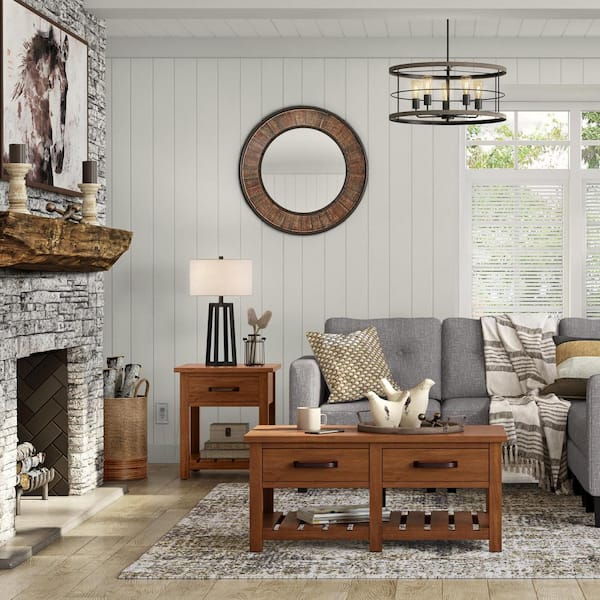 Helena 24 in. Blackened Bronze Table Lamp with Fabric Shade