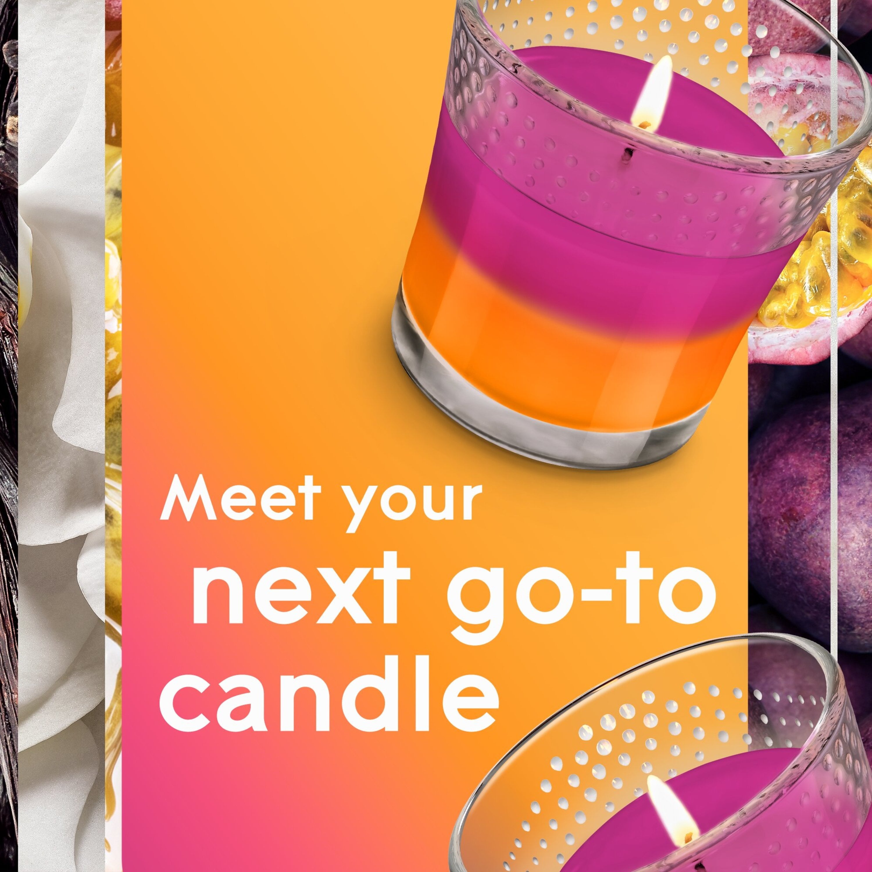 Glade 2in1 Jar Candle 2 ct, Hawaiian Breeze & Vanilla Passion Fruit, 6.8 oz. Total, Air Freshener, Wax Infused with Essential Oils