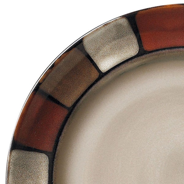 Taos 16-Piece Casual Brown Stoneware Dinnerware Set (Set for 4)