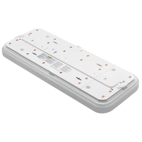 24 in. x 10 in. Rectangular Light Fixture LED Flush Mount 1500 Lumens 4000K Bright White Kitchen Lighting Basement