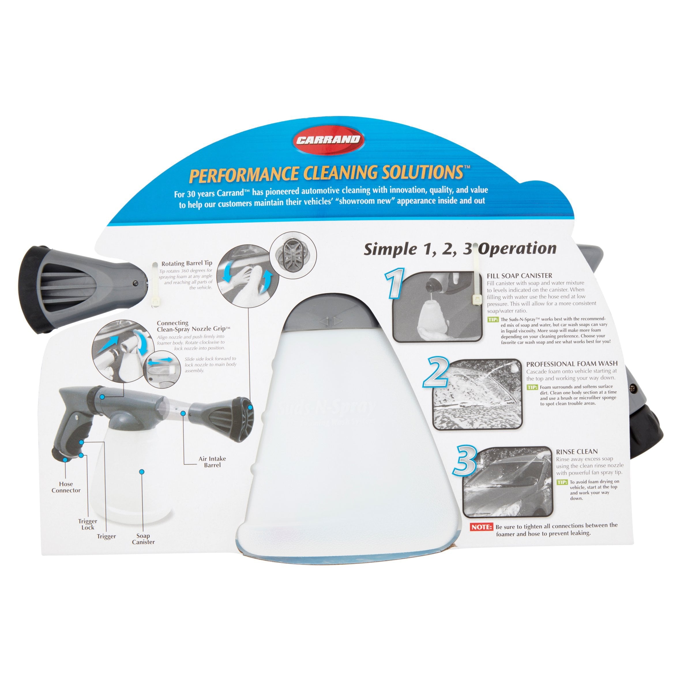 Carrand 92230 Suds-N-Spray Foaming Car Wash System