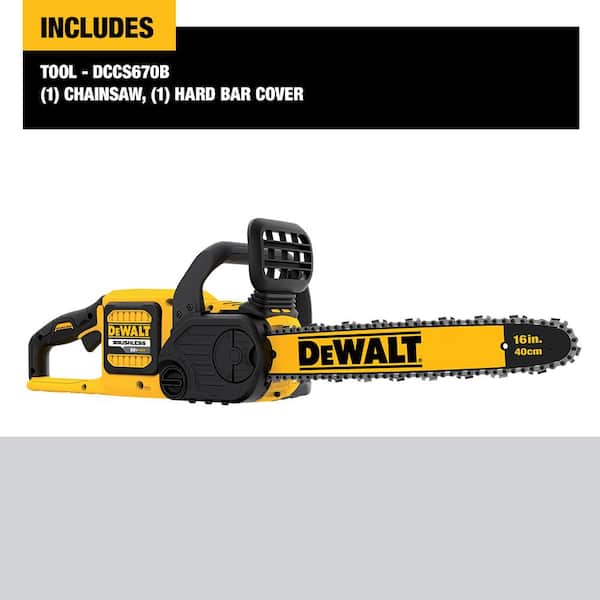 60V MAX 16in. Brushless Battery Powered Chainsaw, Tool Only