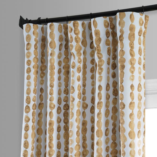 Gumdrop Honey Gold Room Darkening Rod Pocket Curtain - 50 in. W x 108 in. L (1 Panel)