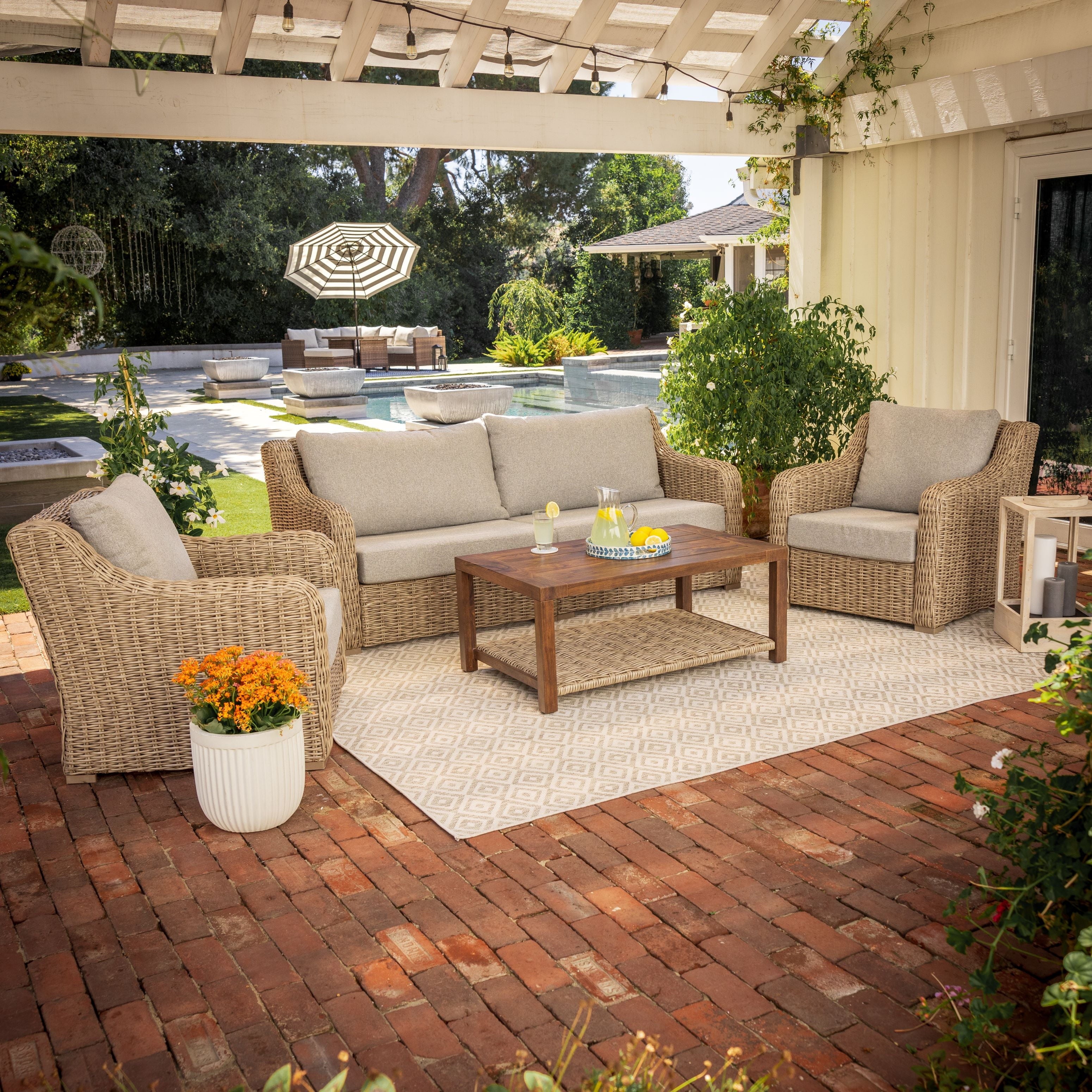 Better Homes & Gardens Bellamy 2-Pack Lounge Chairs with Patio Cover