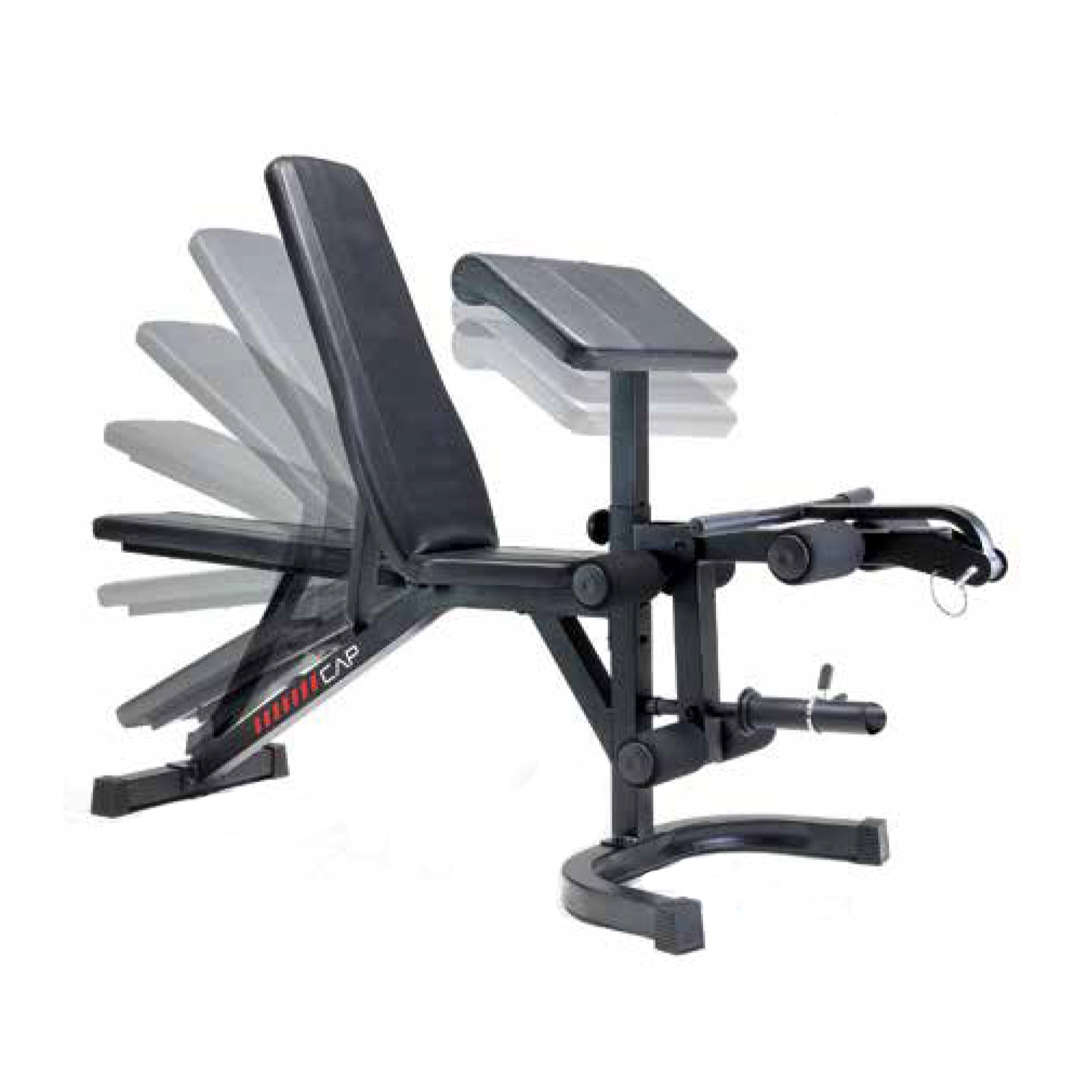 CAP Deluxe Adjustable Utility Weight Bench with Preacher Curl and Leg Press Attachment