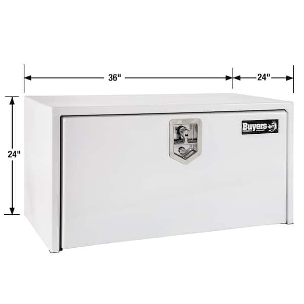 24 in. x 24 in. x 36 in. White Steel Underbody Truck Tool Box