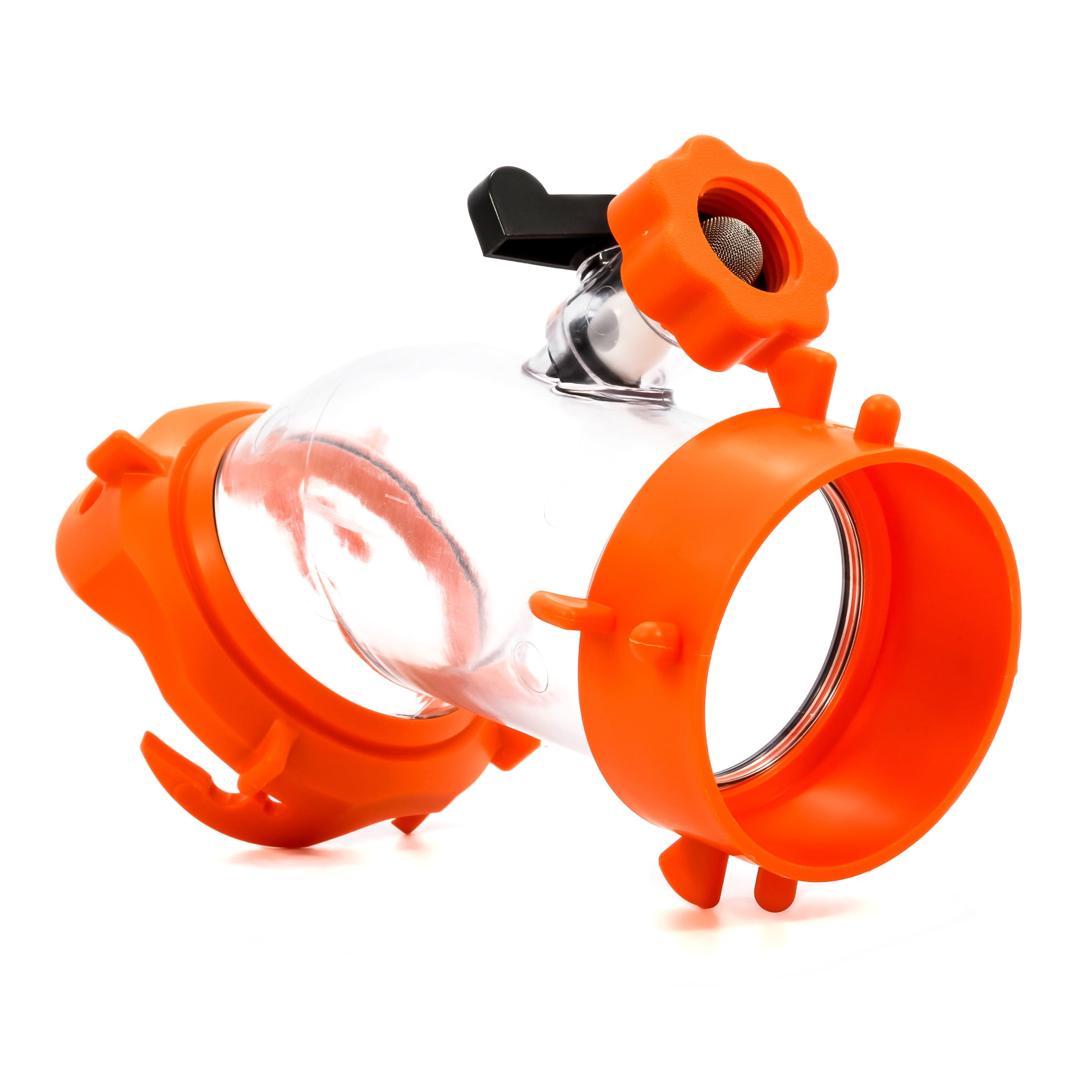 Camco Rhino Blaster RV Tank Rinser | Features a Transparent 45-Degree Angled Elbow to let Water Blast Directly into the Outlet and a Vacuum Breaker to Prevent Backflow into the Water Hose (39082)