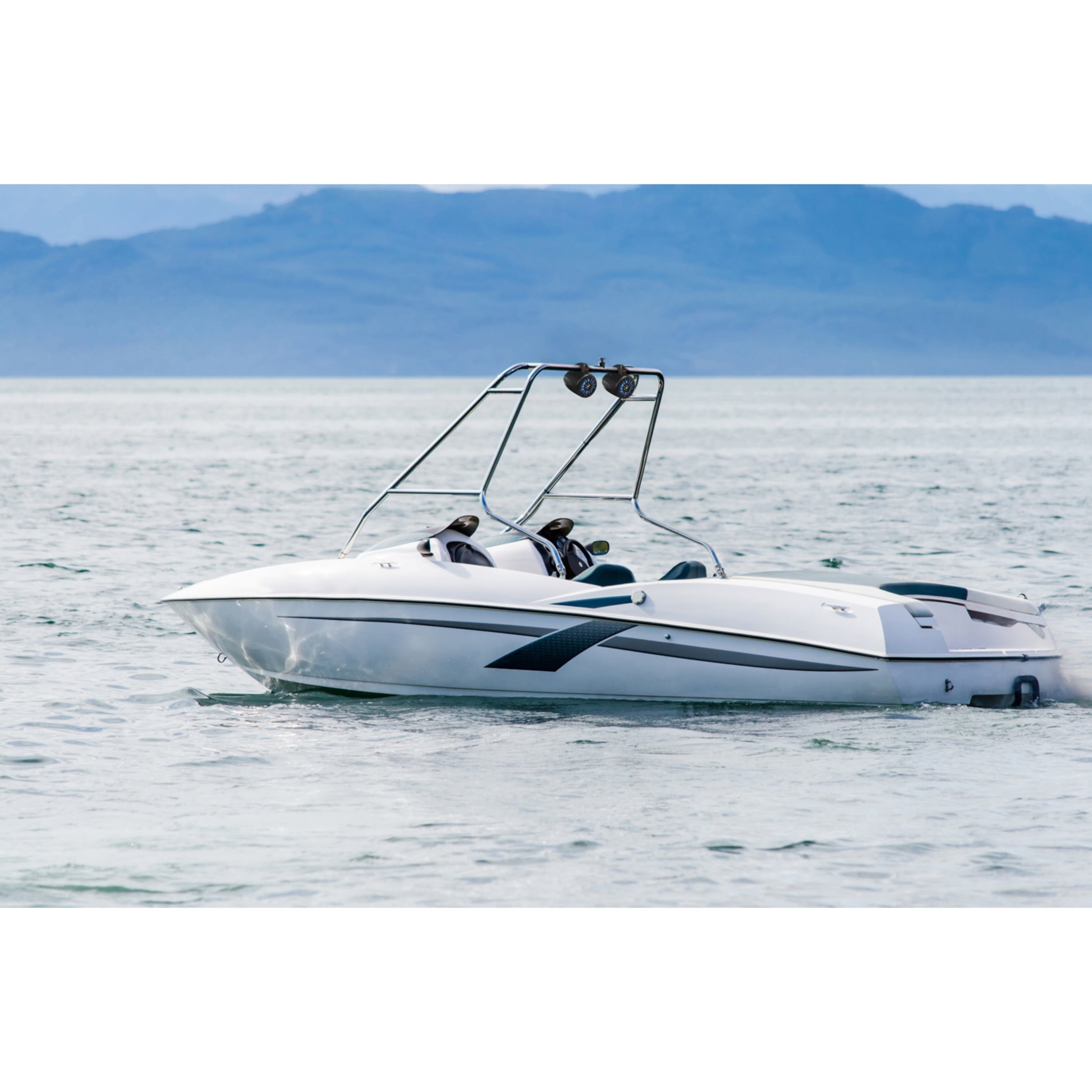 BOSS Audio Systems B40RGB ATV UTV Marine Weatherproof System - Amplified, 4 Inch Stereo Speakers, Full Range, 2 Way, Full Range Audio, Tweeters, Bluetooth, IPX5 Rated Weatherproof, Sold in Pairs