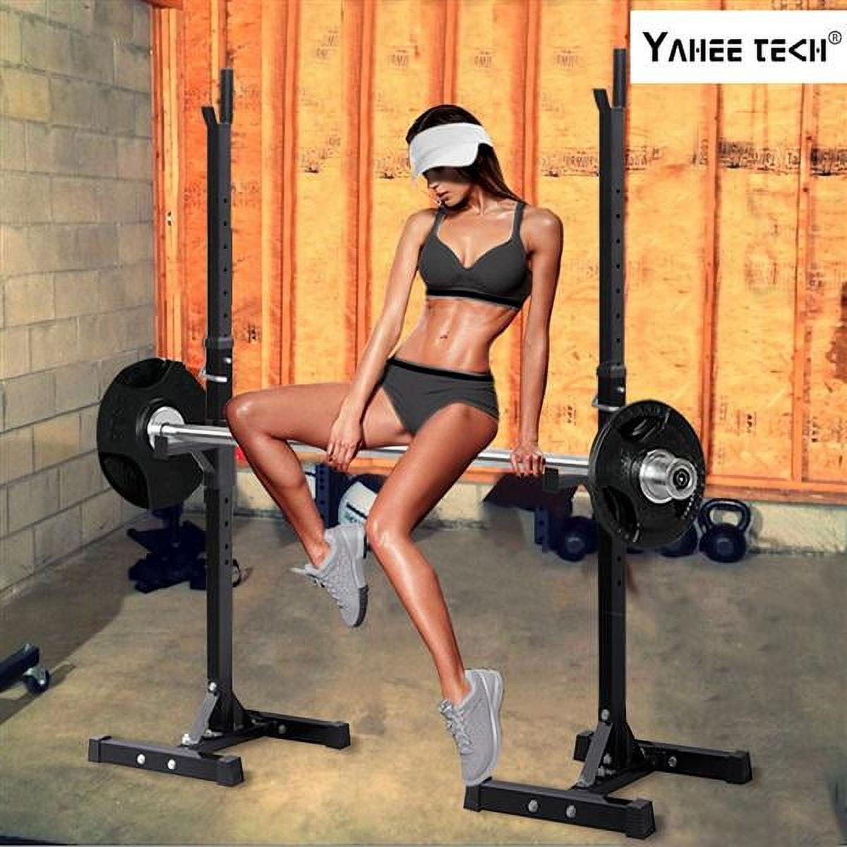 Easyfashion 2 Pieces Adjustable Adjustable Squat Rack Stand
