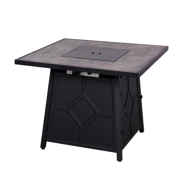 32 in. 40,000BTU Fire Pit Propane Gas Fire Pit Table Square Tabletop