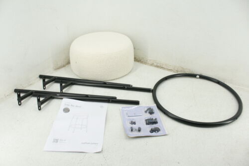 Nathan James 22801-4 Isaac 24in Modern Backless Bar Stool w Round Soft Padded