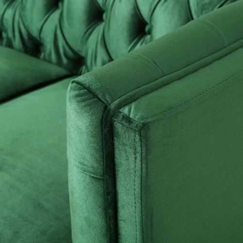 Holasek Love Seats, Emerald + Brown