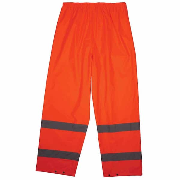 GloWear 8916 Men's Small Lime Lightweight Hi-Vis Class E Rain Pants