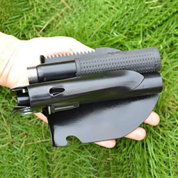 16.3 in. Multi-Function Military Portable Folding Camping Shovel; Garden Outdoor Tool