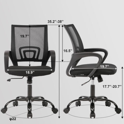 Home Office Chair Mesh Office Chair Ergonomic Desk Chair Mid Back With Armrest