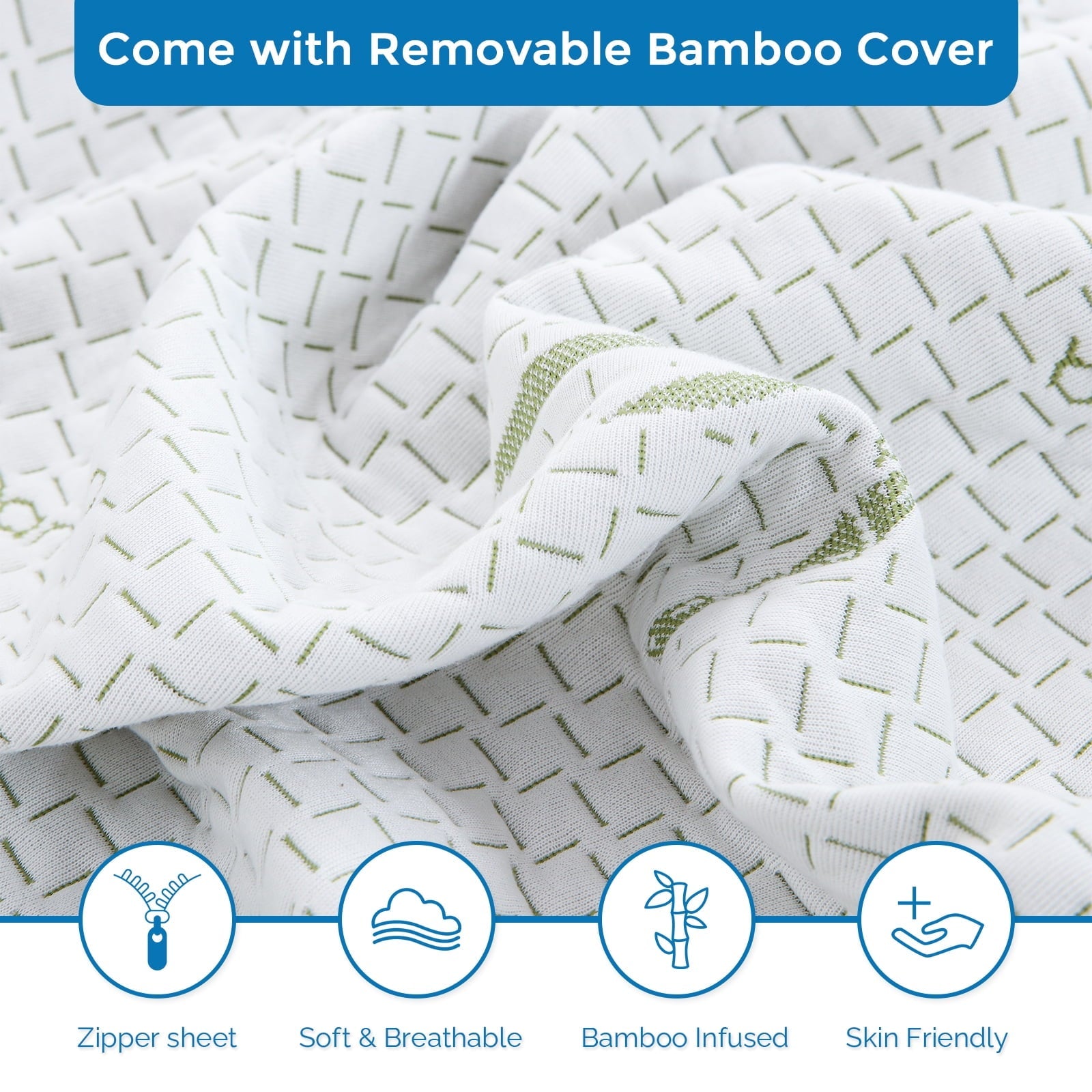 Mattress, 6 inch Memory Foam Mattress Bed in a Box, with Green Tea Cooling Gel, Made in USA