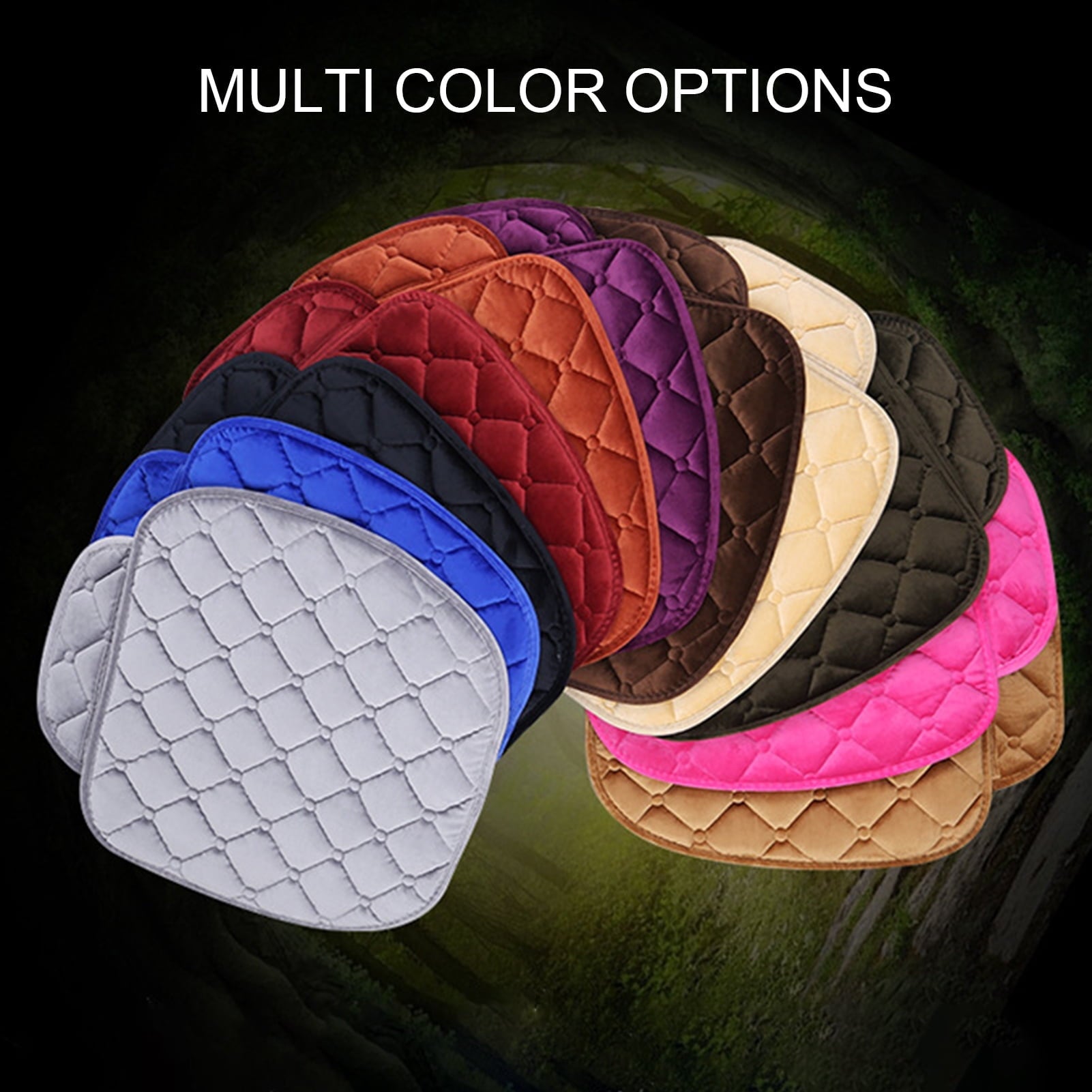 AOKID Car Seat Cushion,Universal Warm Front-row Seat Checkered Cushion Anti-slip Soft Pad Protector