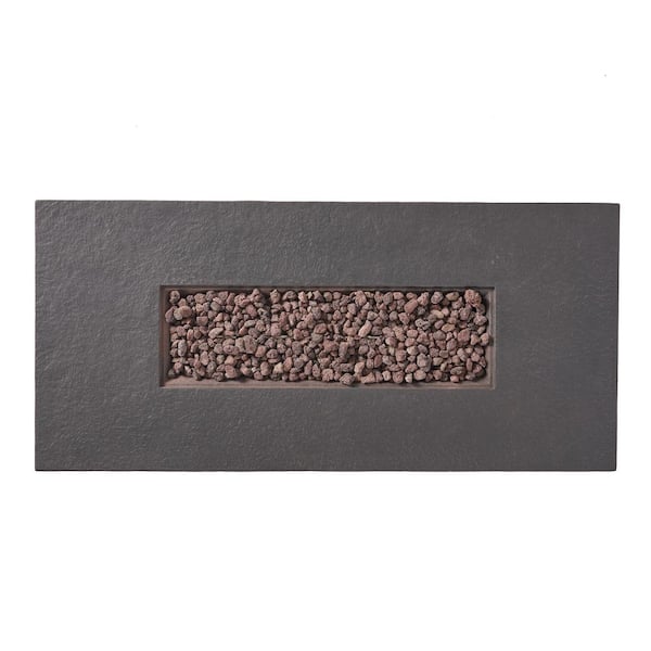 Fox Stone Rectangular Stone Fire Pit (No Tank Holder)