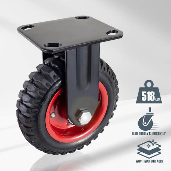8 in. Fixed Heavy-Duty Industrial Caster