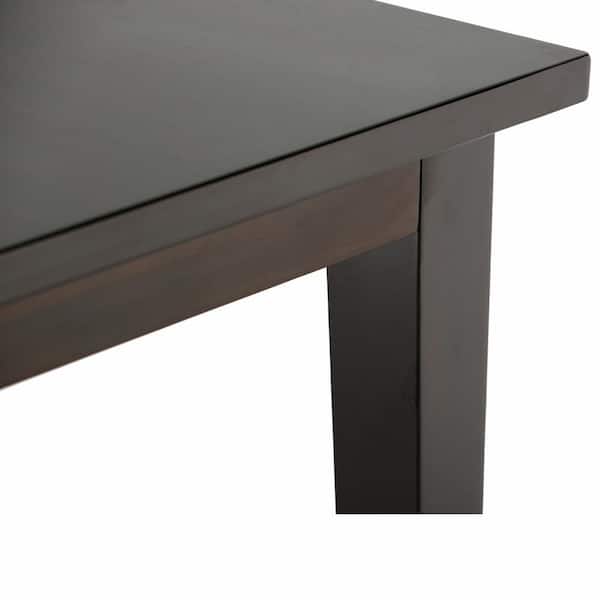 Eastwood Solid Hardwood and 54 in. x 54 in. Square Contemporary Dining Table in Java Brown