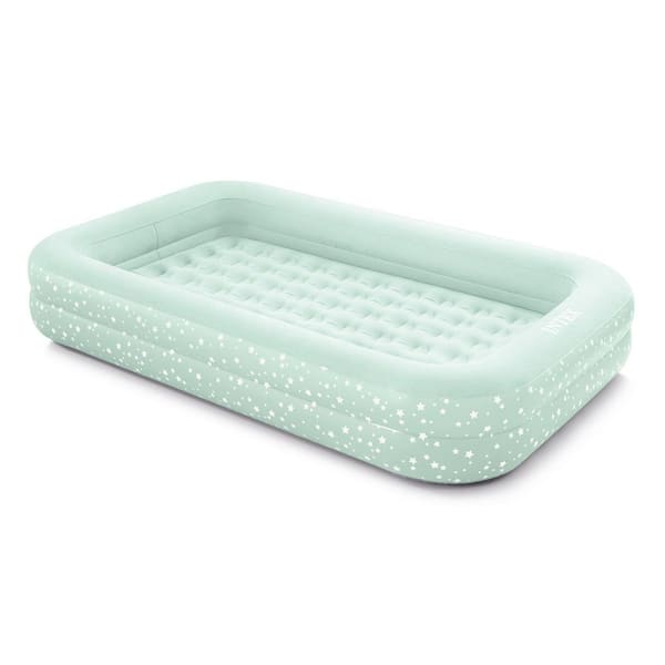 Twin Kidz Inflatable Raised Frame Camping Air Mattress with Hand Pump (2-Pack)