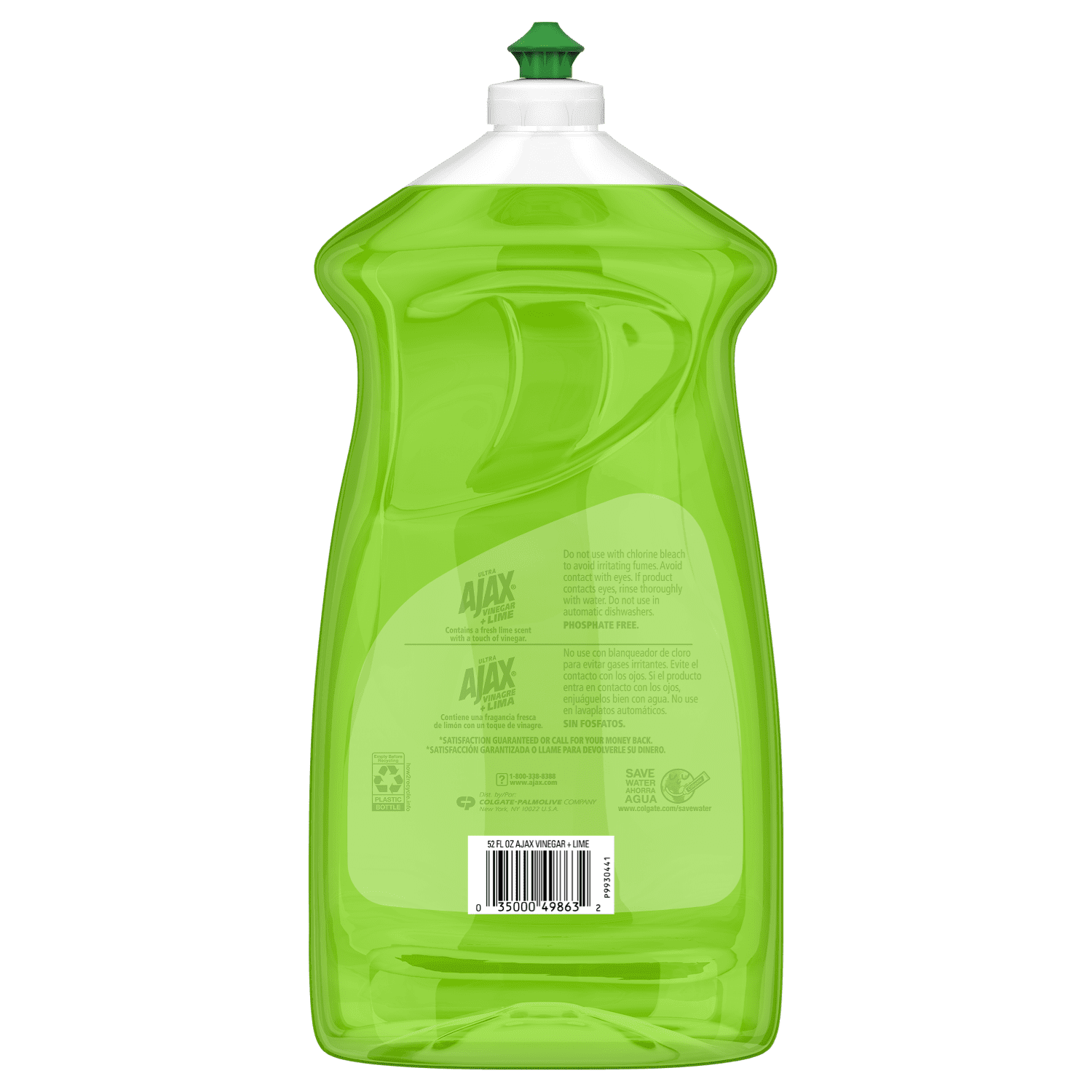 AJAX Liquid Dish Soap, Lime Scent,52 Fluid Ounce