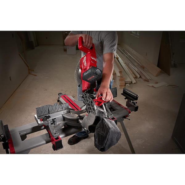 M18 FUEL 18V Lithium-Ion Brushless Cordless 10 in. Dual Bevel Sliding Compound Miter Saw Kit with Miter Saw Stand