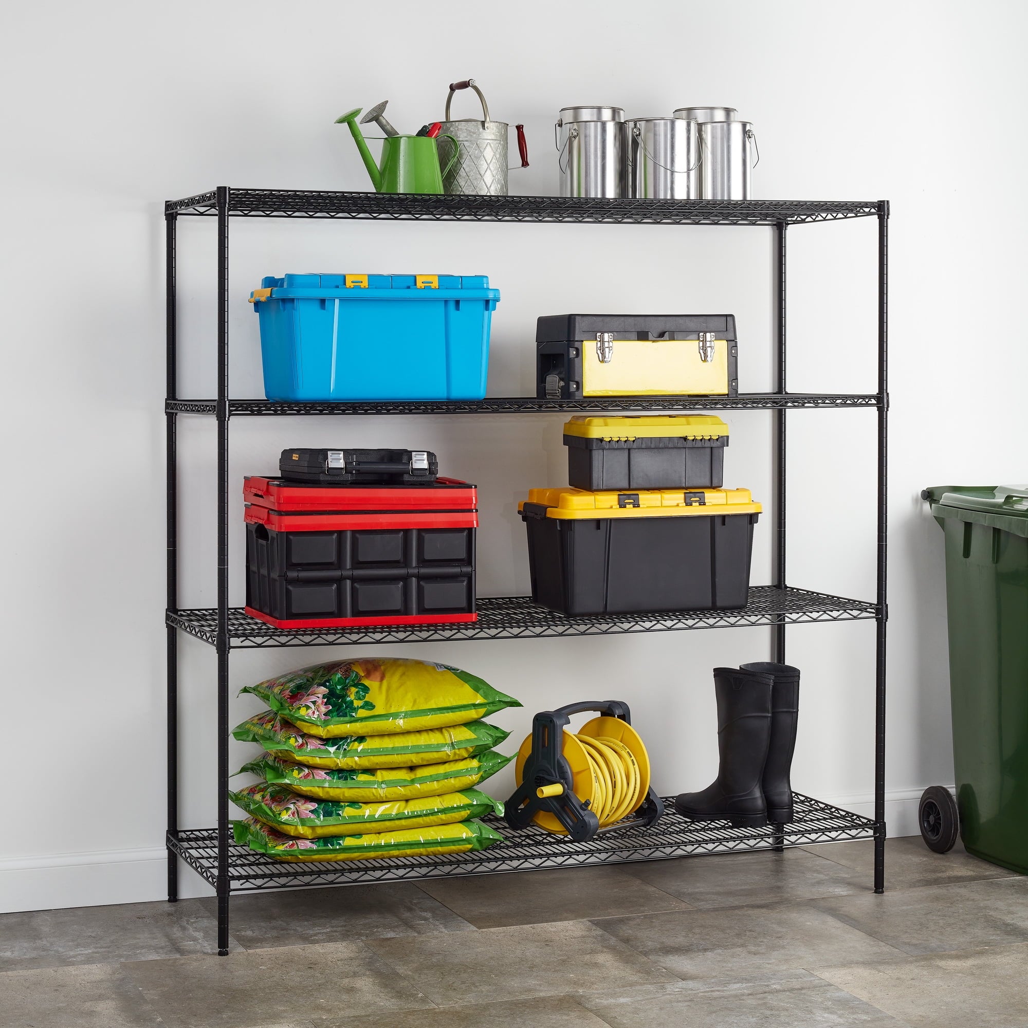 Hyper Tough Steel 4-Tier Storage Shelf Unit 72