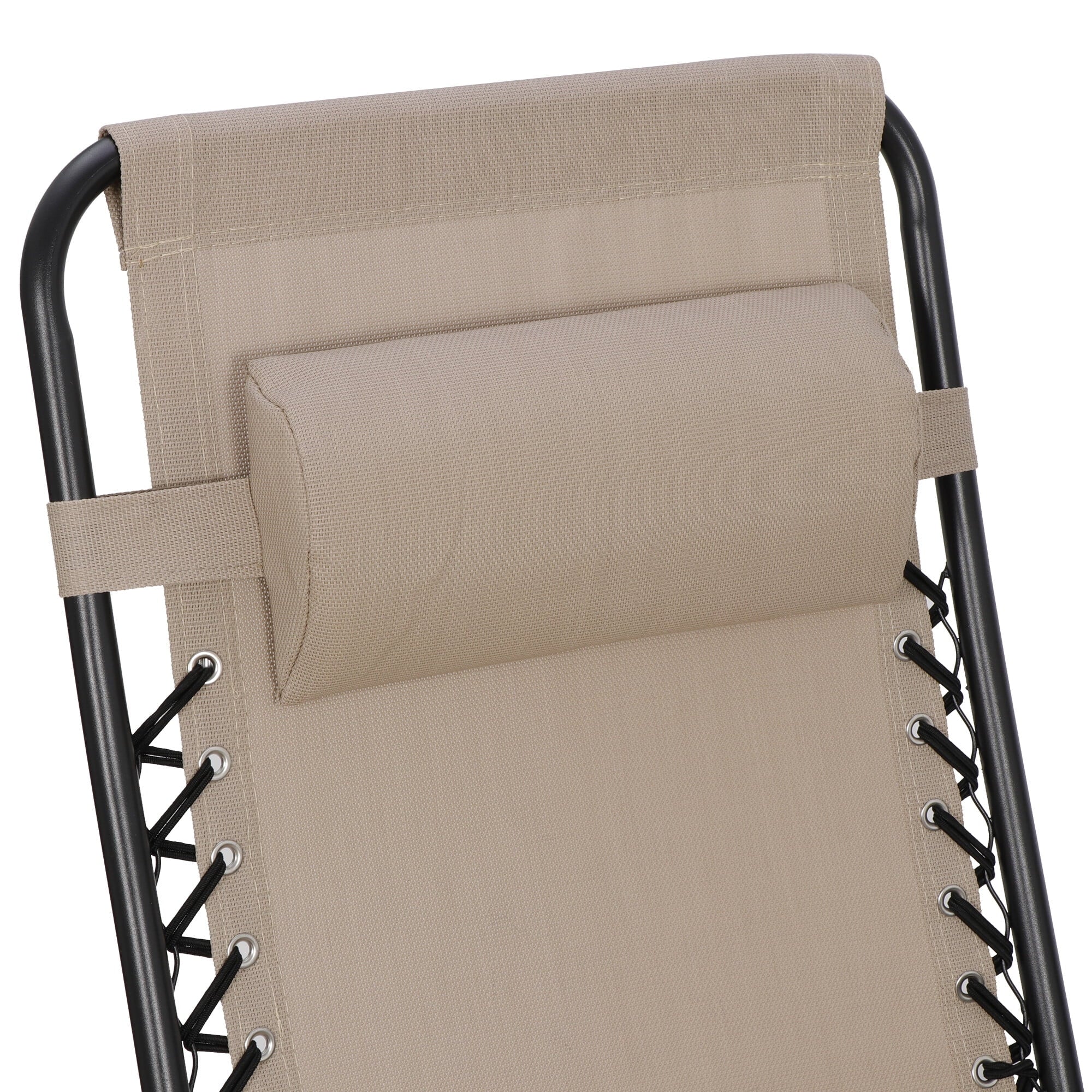 HomGarden 2 Pack Steel Zero-Gravity Chair - Beige