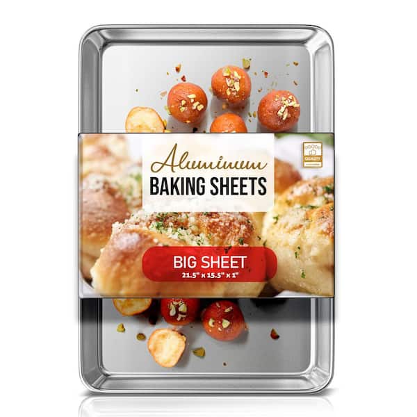 Aluminum Large Baking Sheet Pan, Steel Nonstick Cookie sheet, Big Size 21 in. x 15 in. x 1 in.