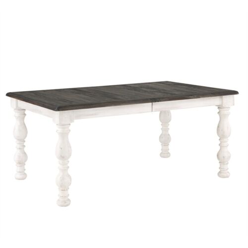 Heston Weathered White 84 in. Wood Dining Table