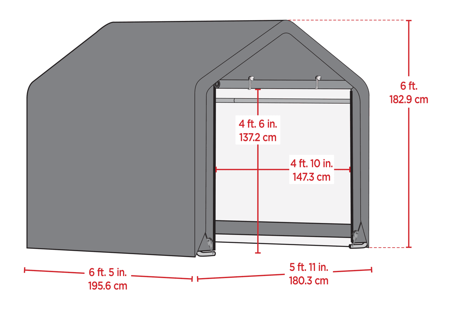Cover-It Shed-in-a-Box 6x6x6 Gray