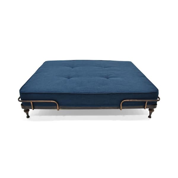 Heathbrooke Industrial Navy Blue Fabric Pet Bed