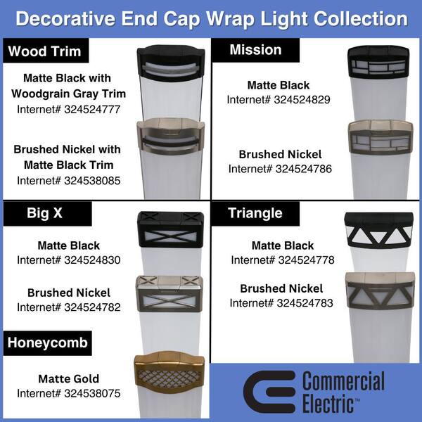 4 ft. Matte Black Triangle End Caps 5250 Lumens Integrated LED Wraparound Light Adjustable CCT Night Light Feature