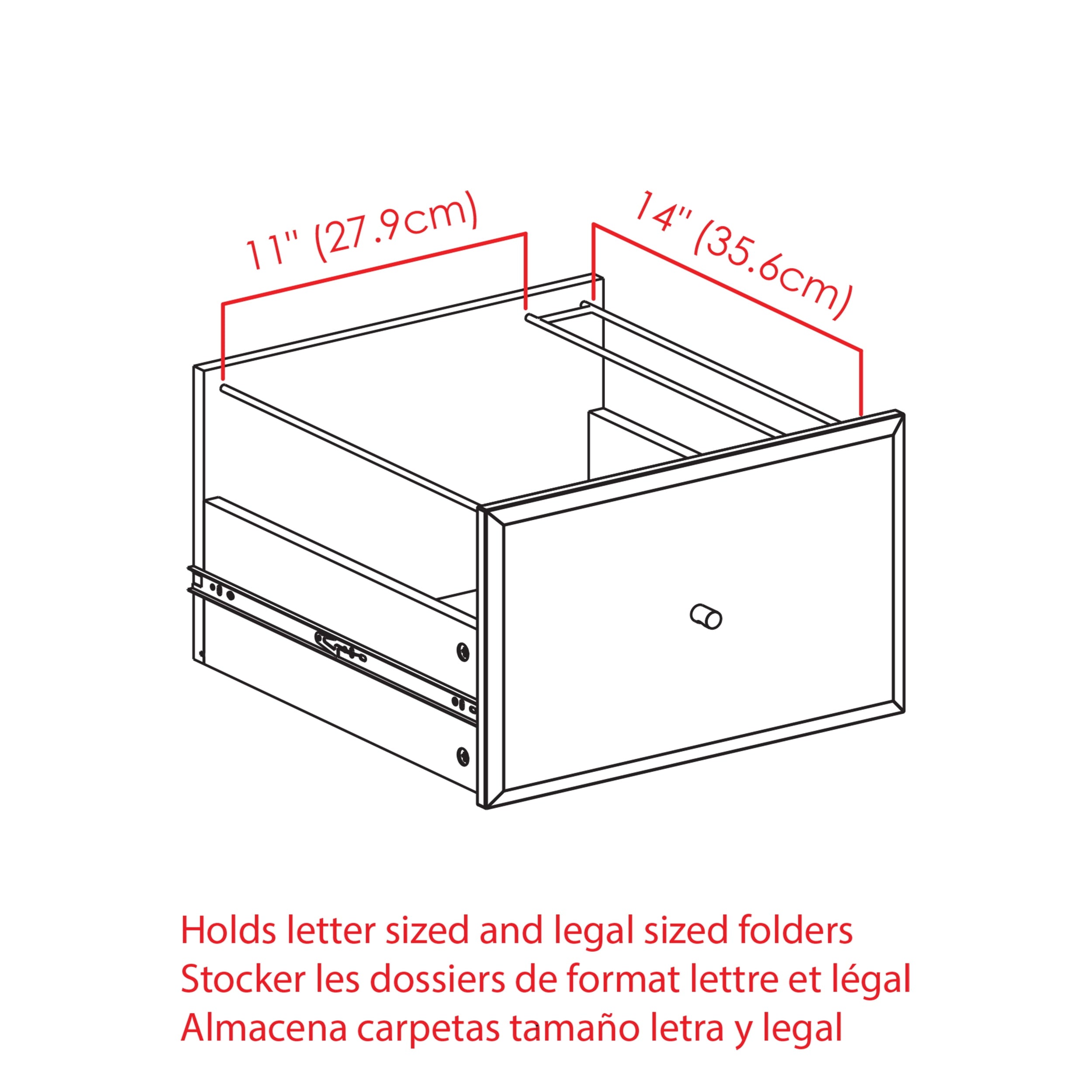 Winsome Wood Delta Home Office File Cabinet, White Finish