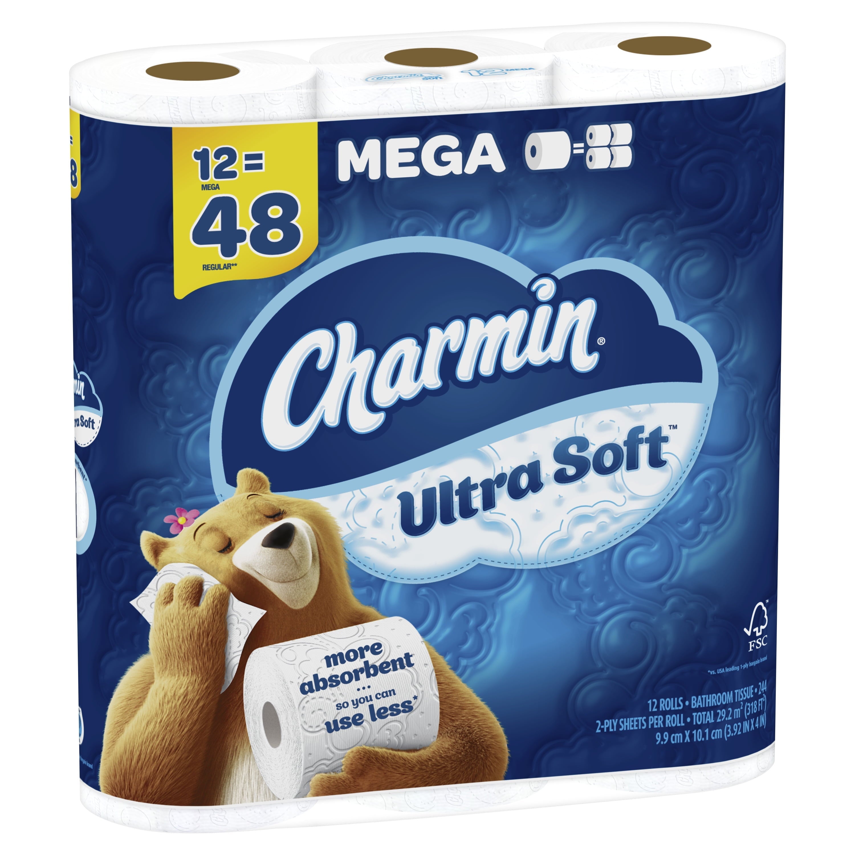 Charmin Ultra Soft Toilet Paper, 12 Mega Rolls