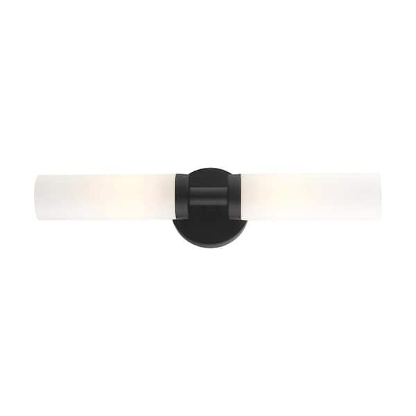 Aspen 2 Light Black ADA Vanity Sconce
