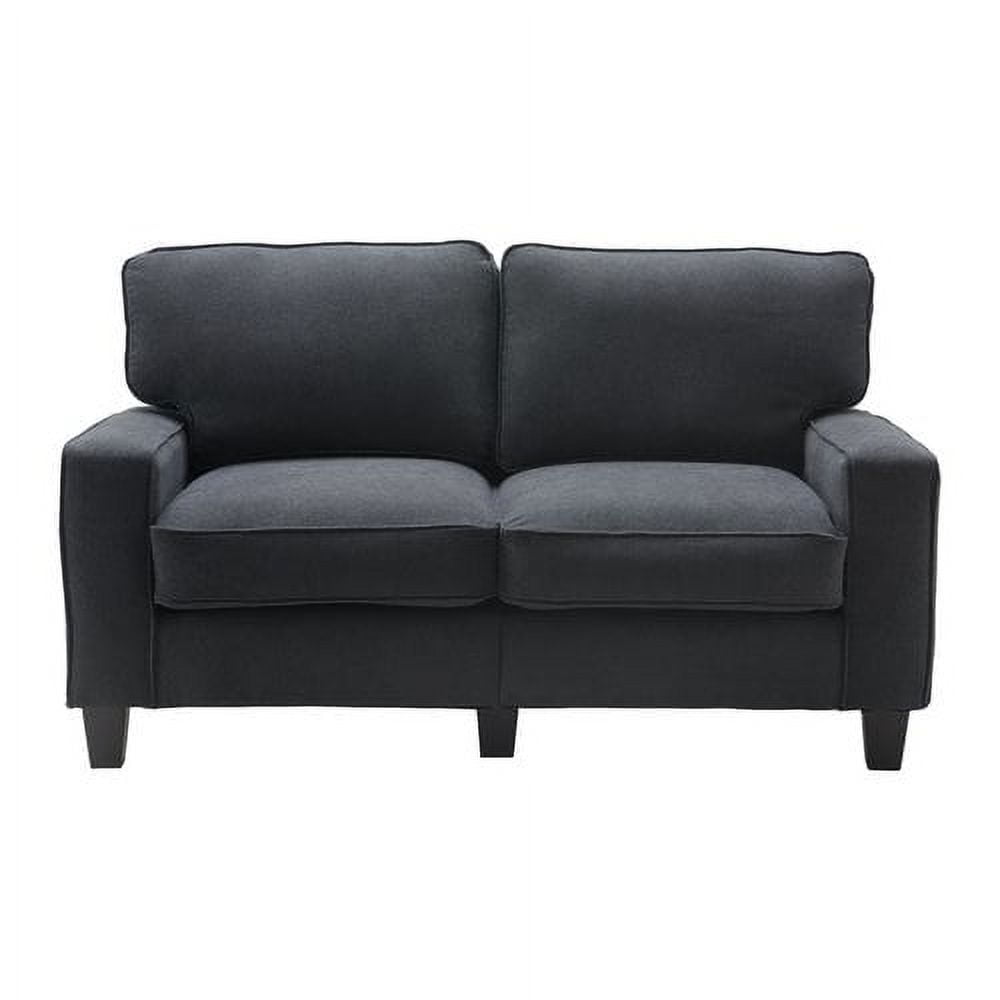 Serta Palisades Modern Track Arm 61-inch Loveseat, Gray Fabric