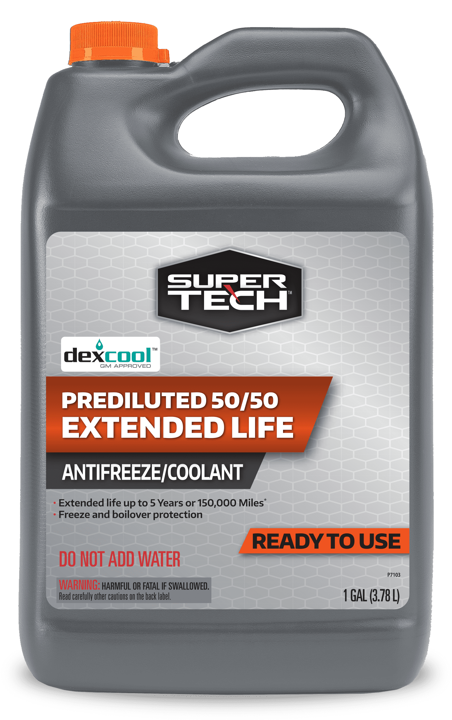 Super Tech Prediluted 50/50 Dex-Cool Antifreeze Coolant, 1 Gallon