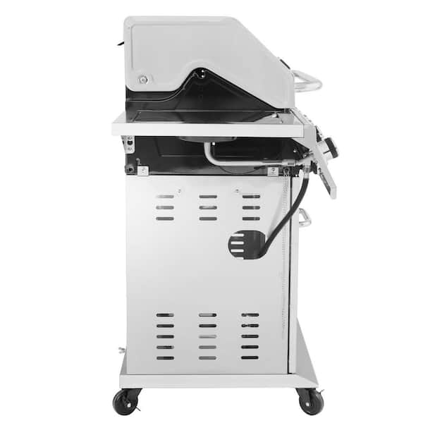 6-Burner Propane Gas Grill in Stainless Steel with Sear Burner and Side Burner