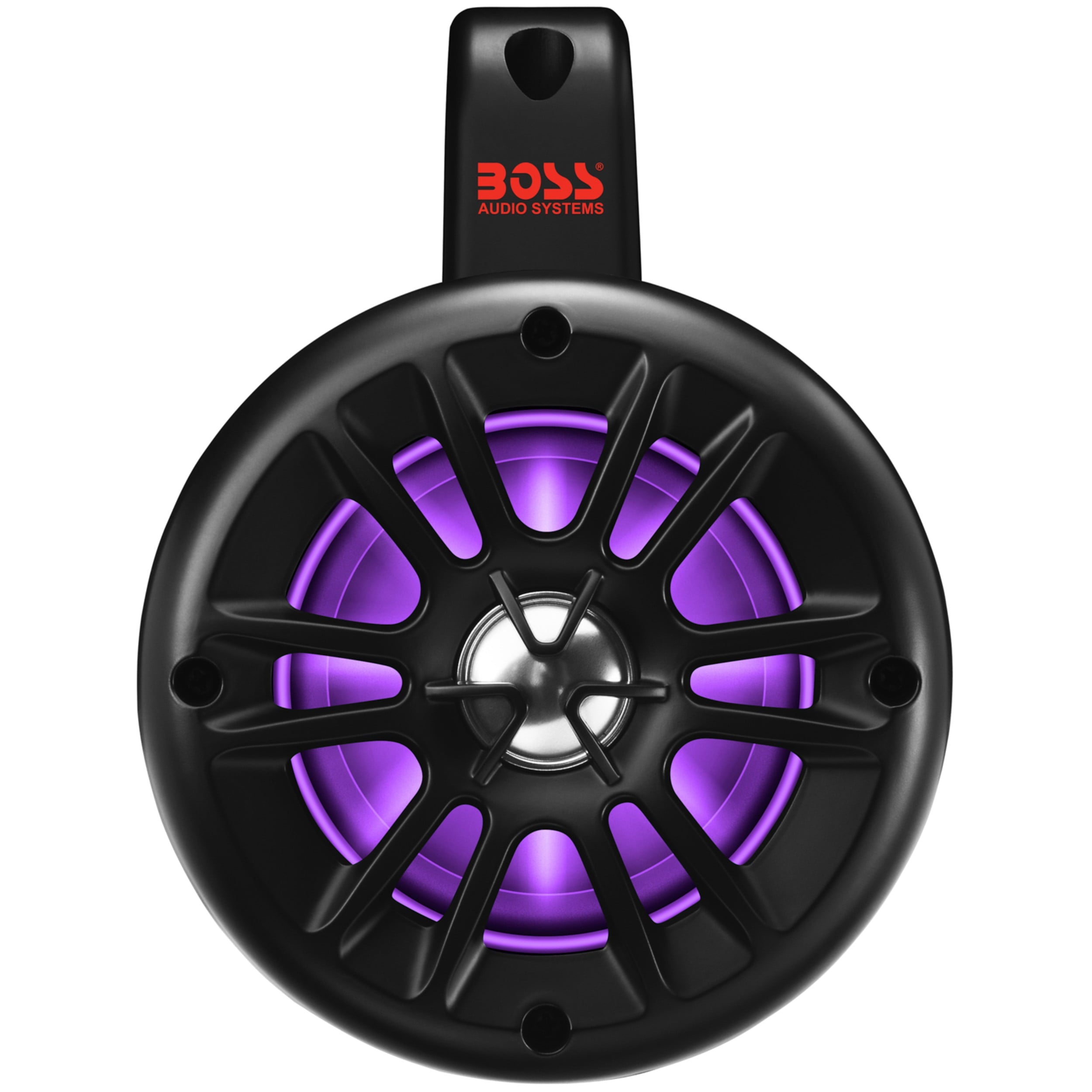 BOSS Audio Systems B40RGB ATV UTV Marine Weatherproof System - Amplified, 4 Inch Stereo Speakers, Full Range, 2 Way, Full Range Audio, Tweeters, Bluetooth, IPX5 Rated Weatherproof, Sold in Pairs