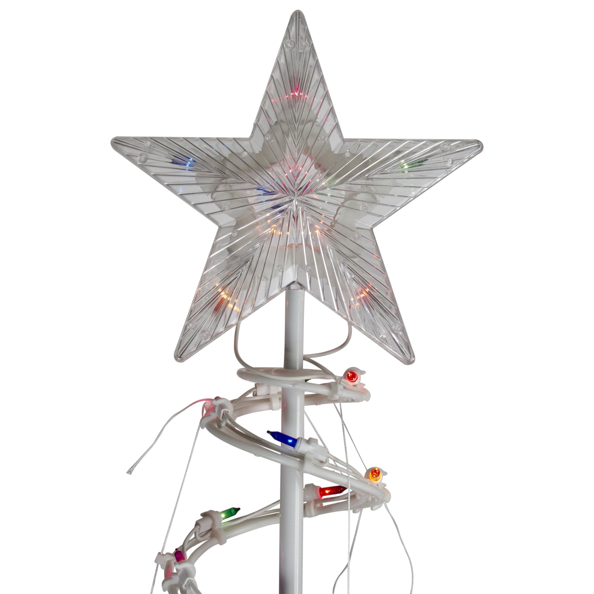 Northlight 3ft Lighted Spiral Cone Tree Outdoor Christmas Decoration, Multi Lights