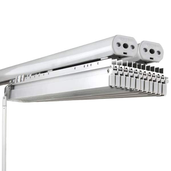 Wheat 140 in. to 260 in. W x 94 in. L Adjustable 12-Panel Black Double Rail Panel Track with 23.5 in. Slates