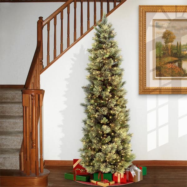7.5 ft. Carolina Pine Slim Tree with Clear Lights