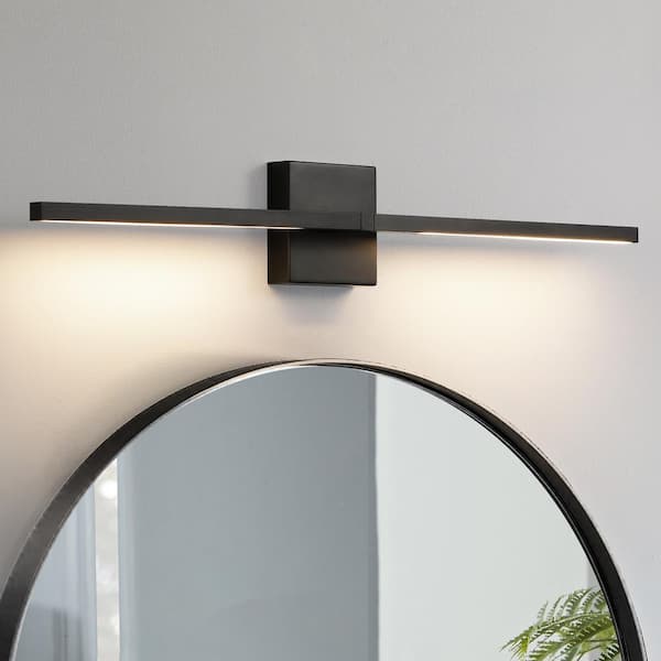 30 in. 2-light Black LED Vanity Light Bar 18-Watt Rotatable Bathroom Light Fixture Dimmable Sconces Wall Lighting