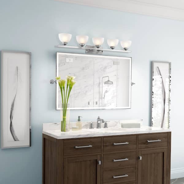 Somerset 5 Light Brushed Nickel Bath Vanity