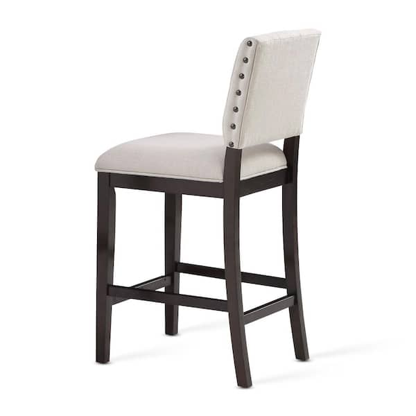 Lynwood Walnut Tufted Counter Stool